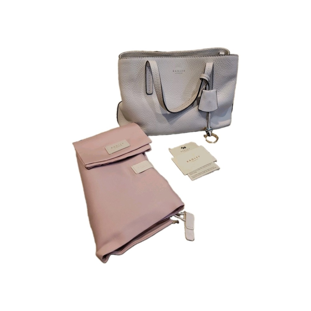 RADLEY London baylis Road 2.0 large ORIGINAL Cream Pebbled Leather Key Tag Bag